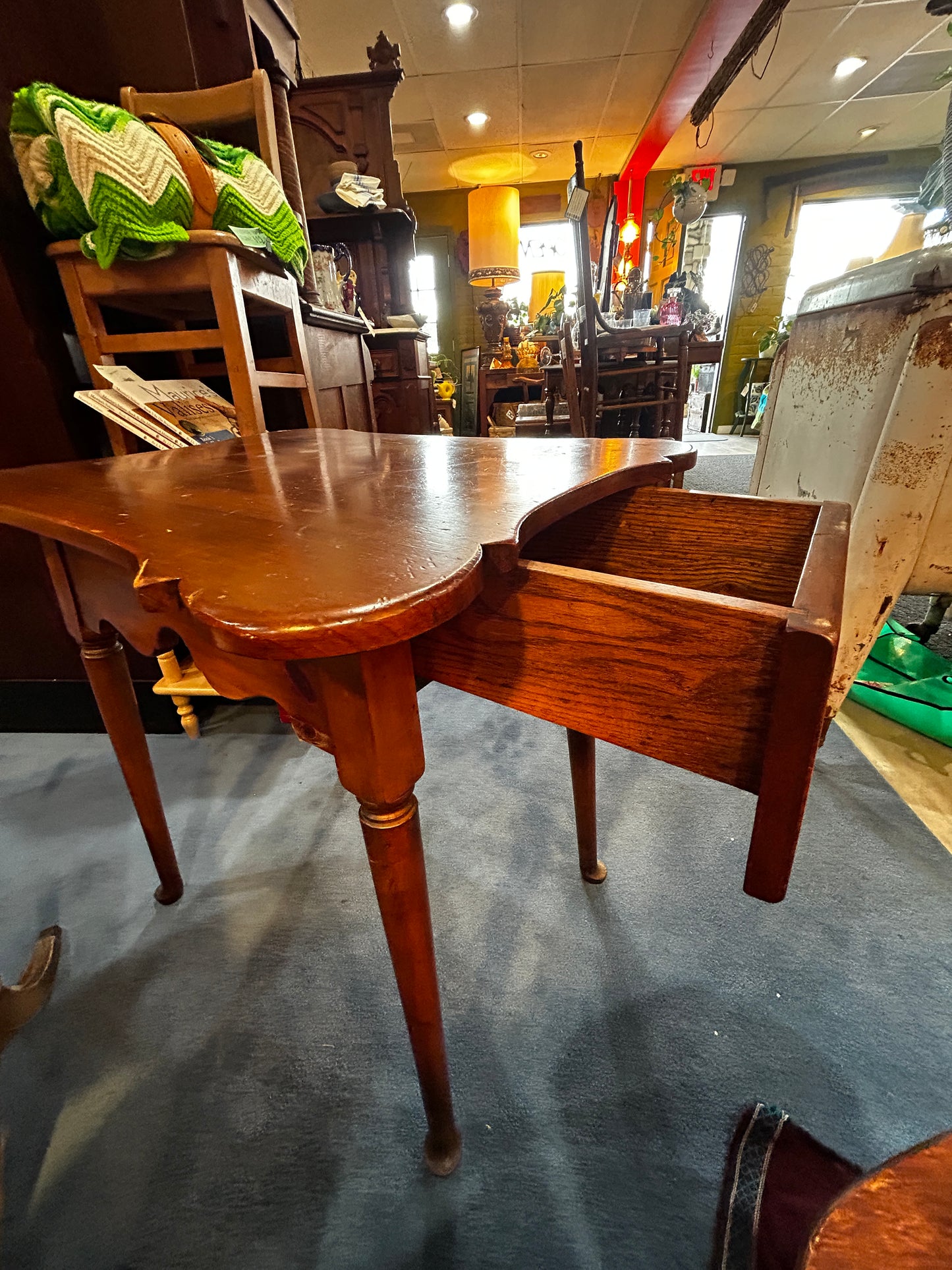 Tiger Pine Country Style Occasional Table with Drawer