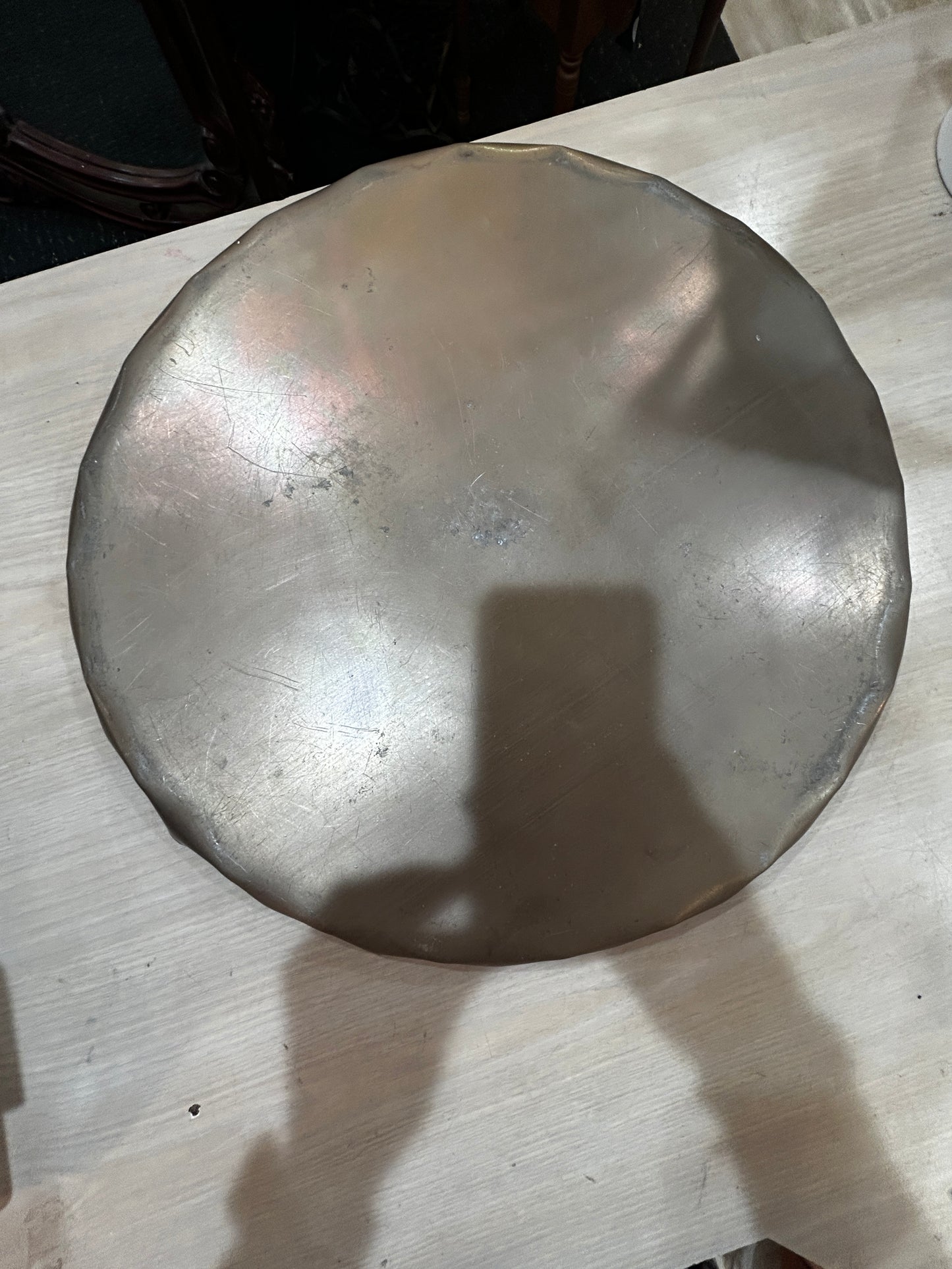 Vintage Etched Aluminum Tray with Pie Crist Edge