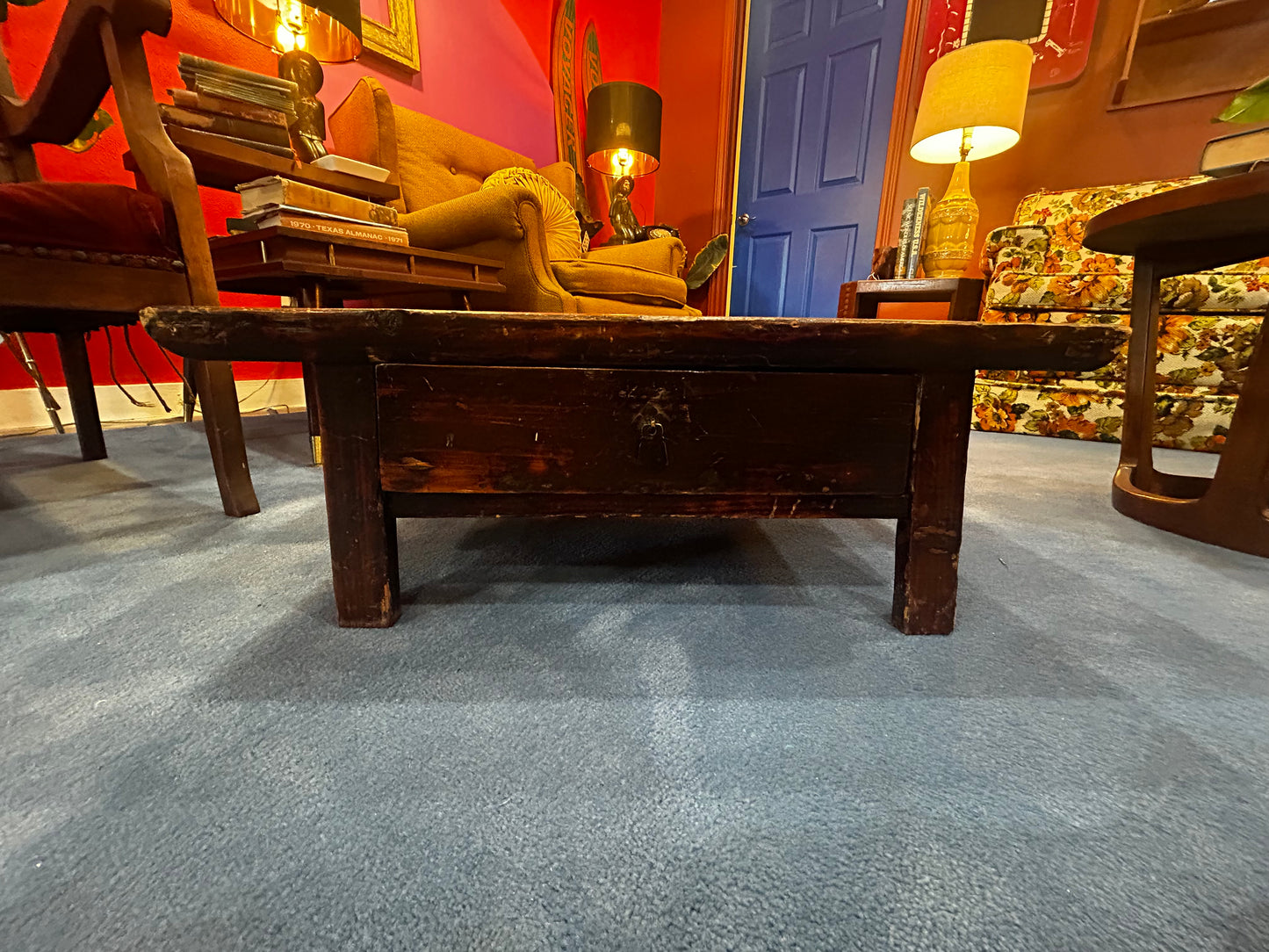 19th Century Chinese Elm Coffee Table- Circa 1880