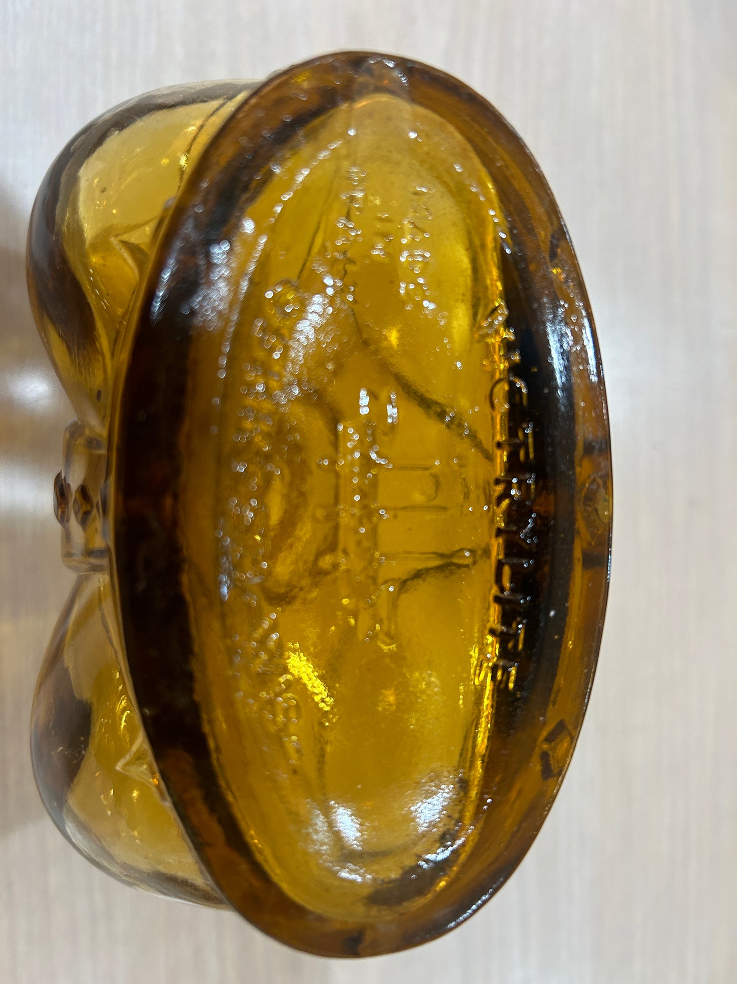 Vintage Victrylite Amber Glass Decanter