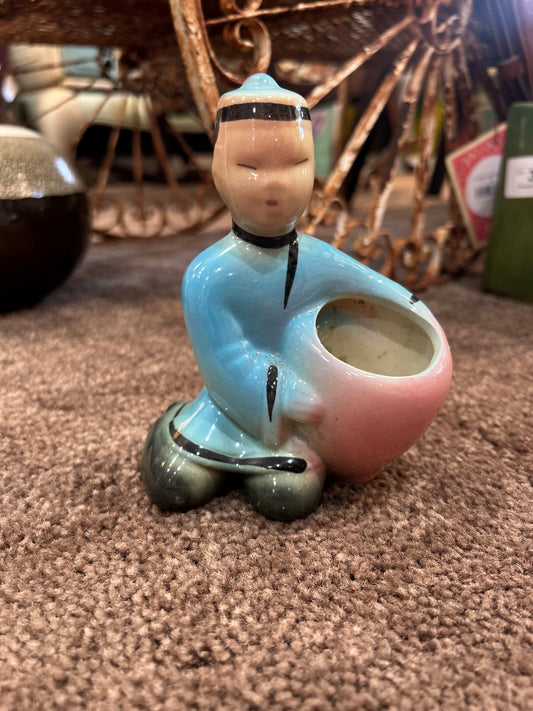 MCM Asian Boy with Basket Planter