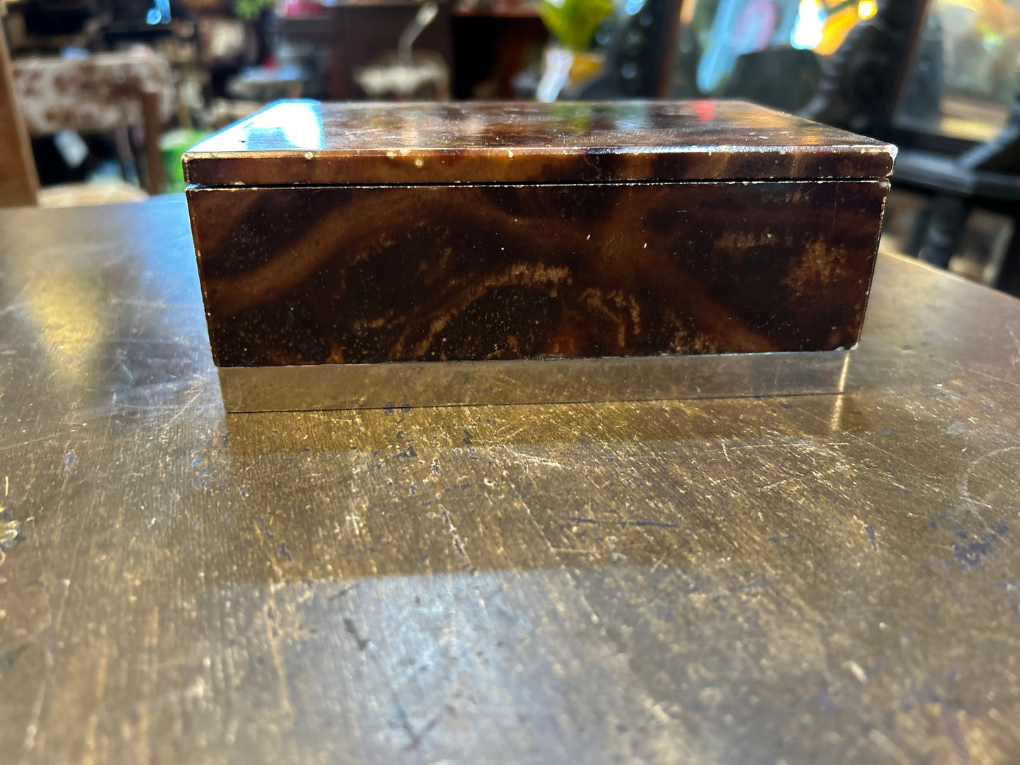 Vintage Italian Alabaster Jewelry Box- Well Loved but Rare