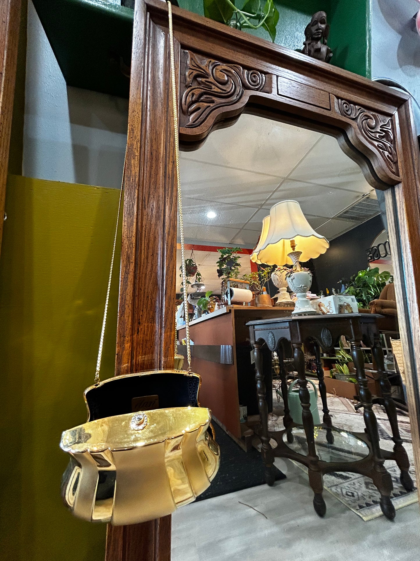 Vintage Golden Evening Bag- Golden Chain