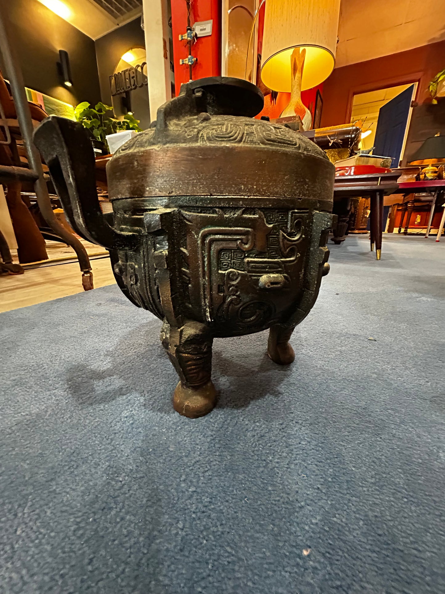 20th Century James Mont-Style Ice Bucket- Bronze