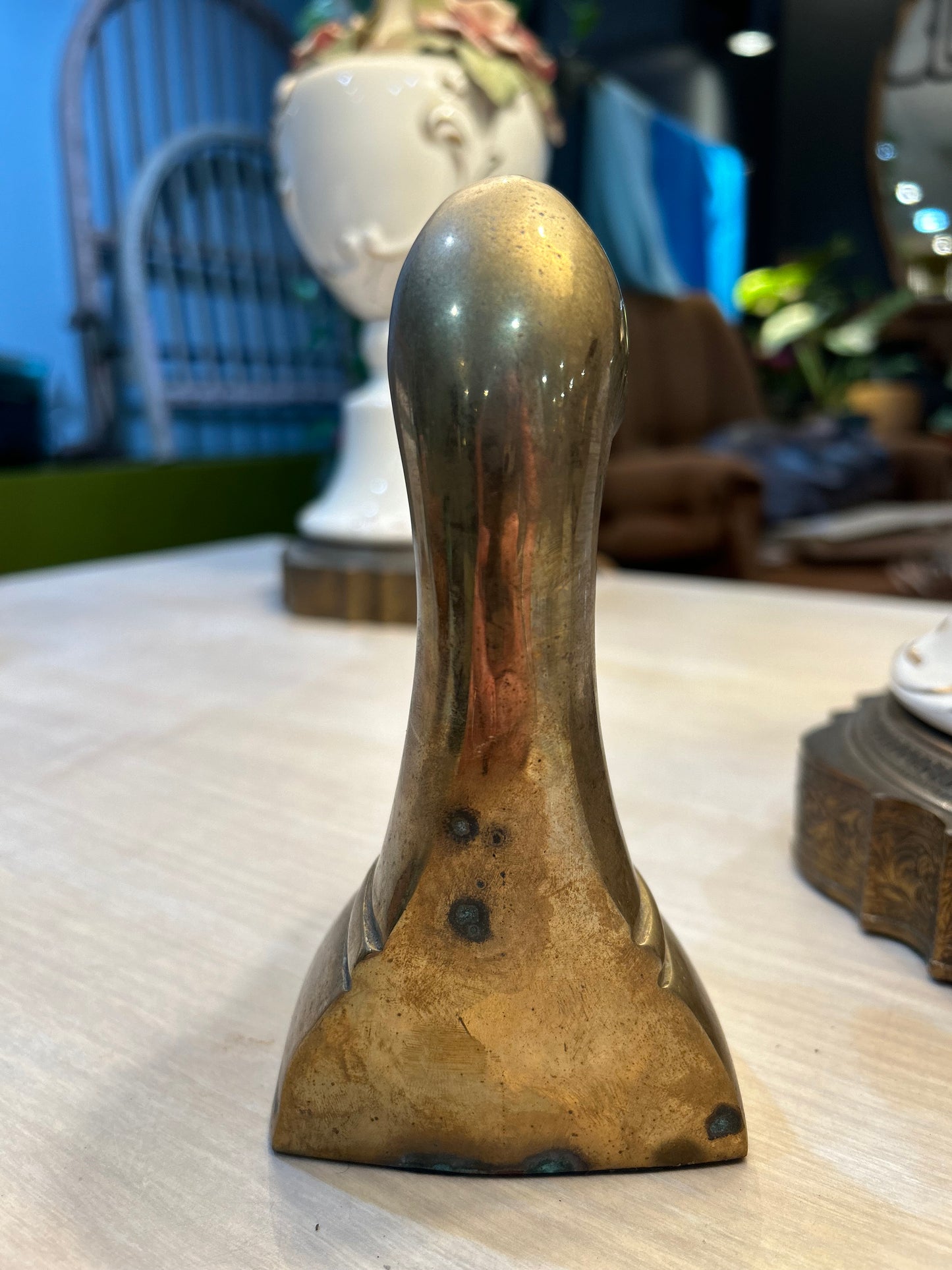 Mid Century Brass Duck Bookend