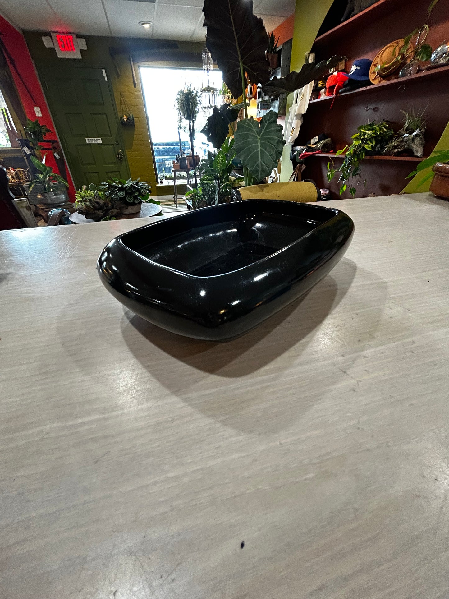 Black Pottery Dish/ Catch-All/Planter