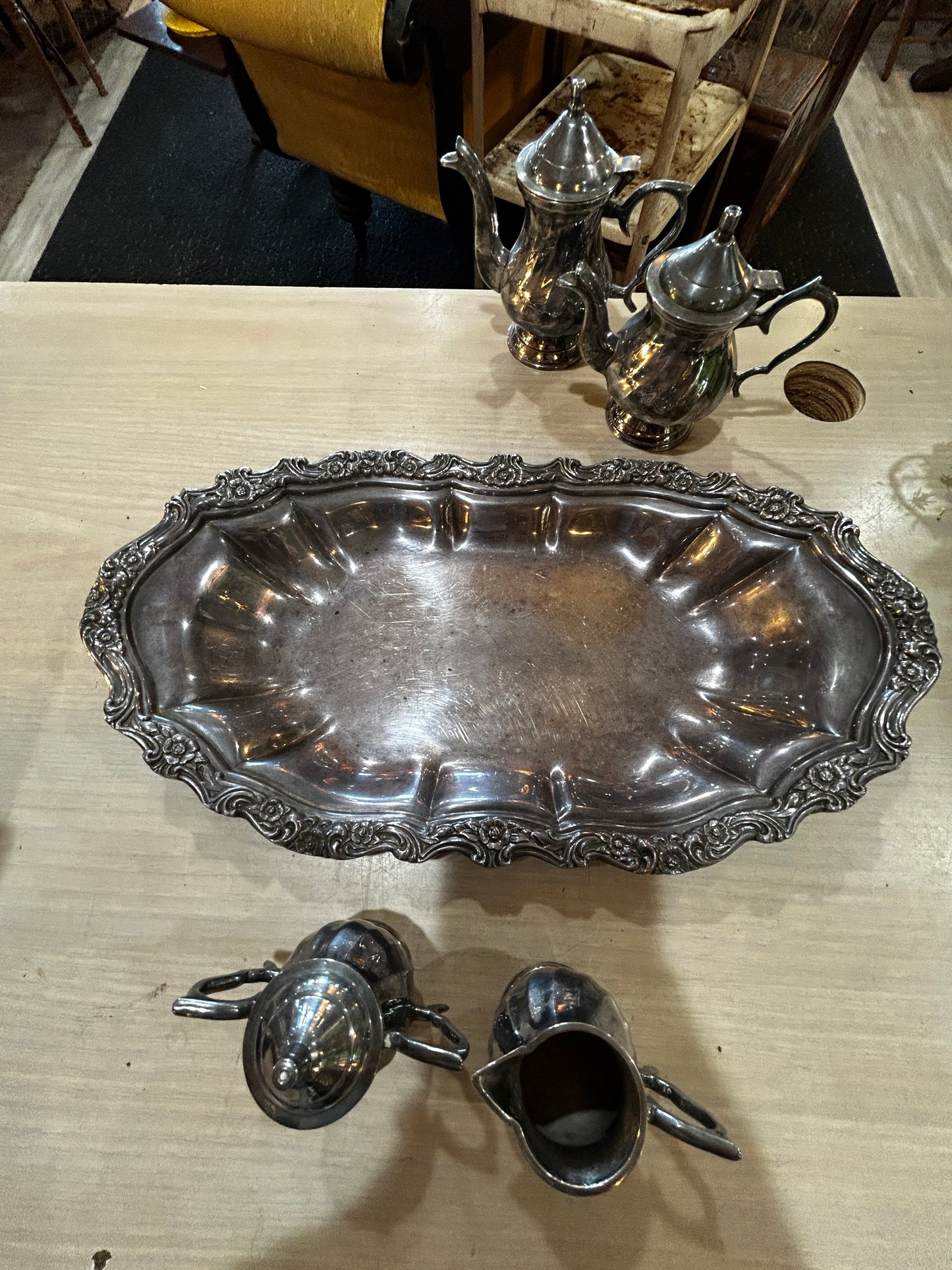 Miniature Silver Plate Tea Service