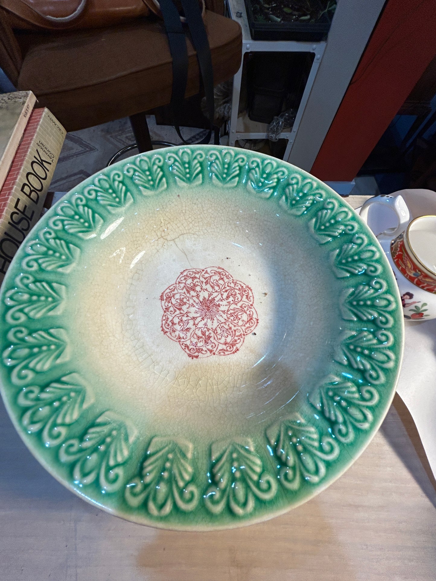 Vintage Ceramic Embossed Bowl