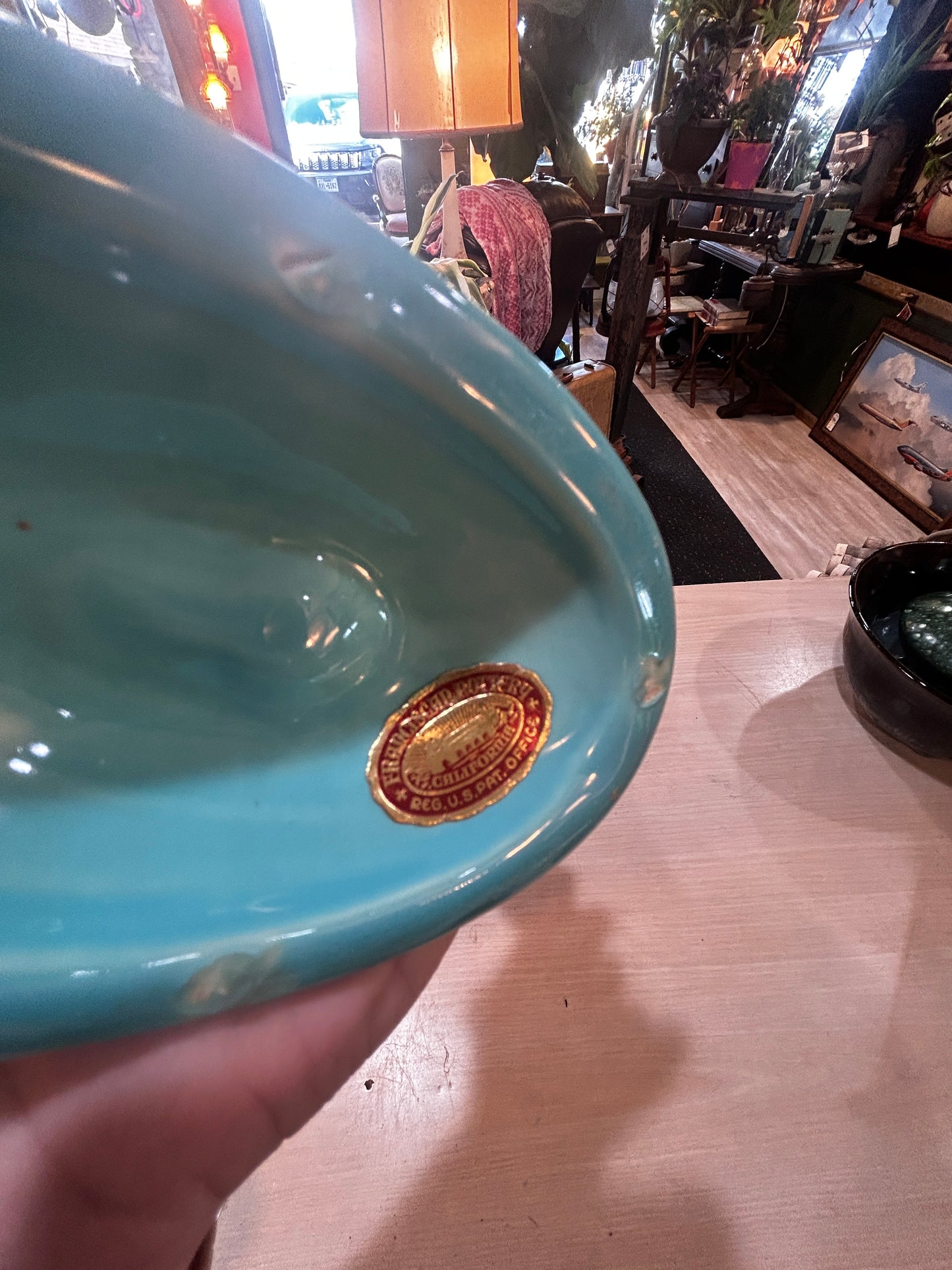 MCM Franciscan Pottery Cornucopia Vase