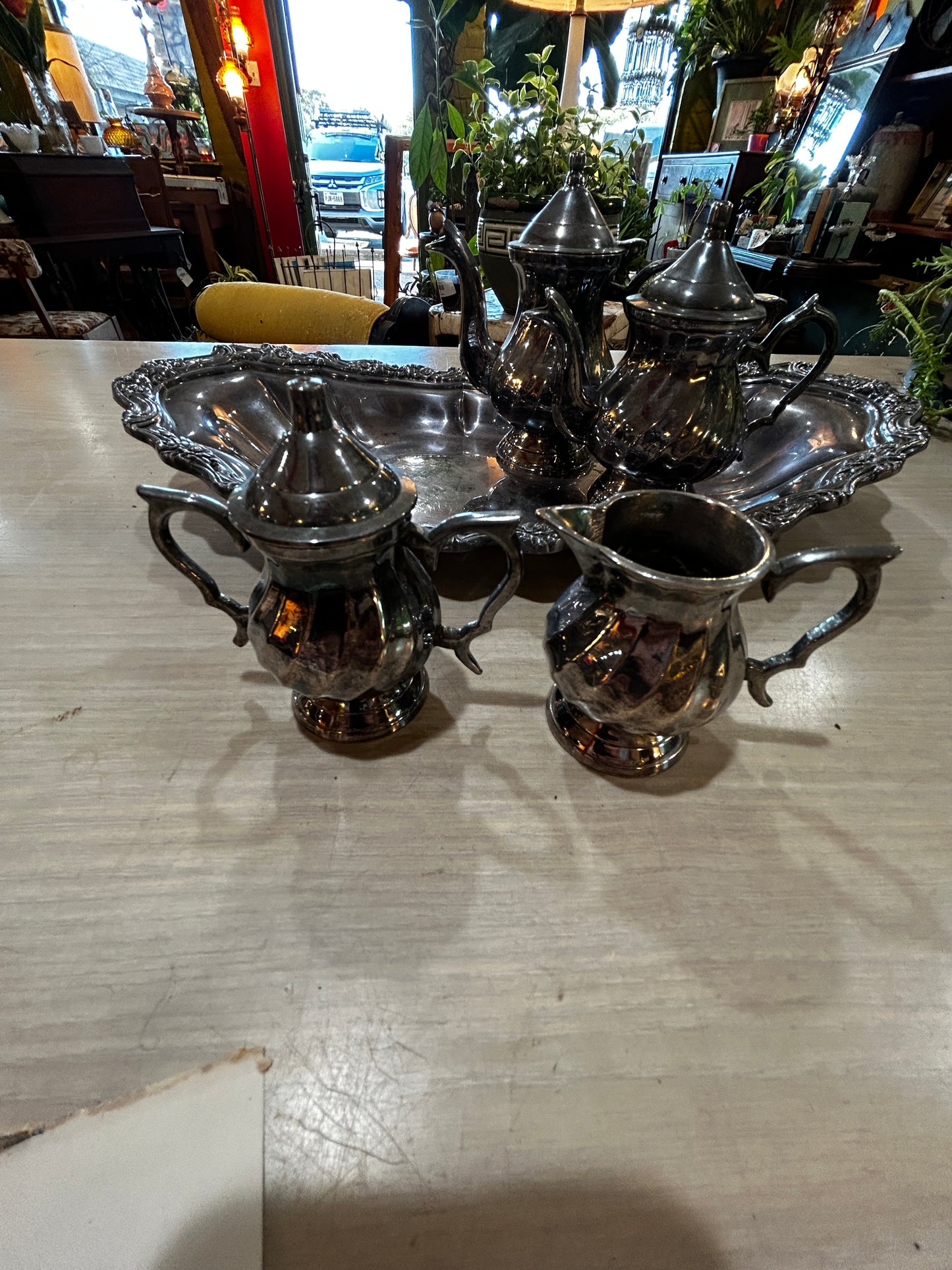 Miniature Silver Plate Tea Service
