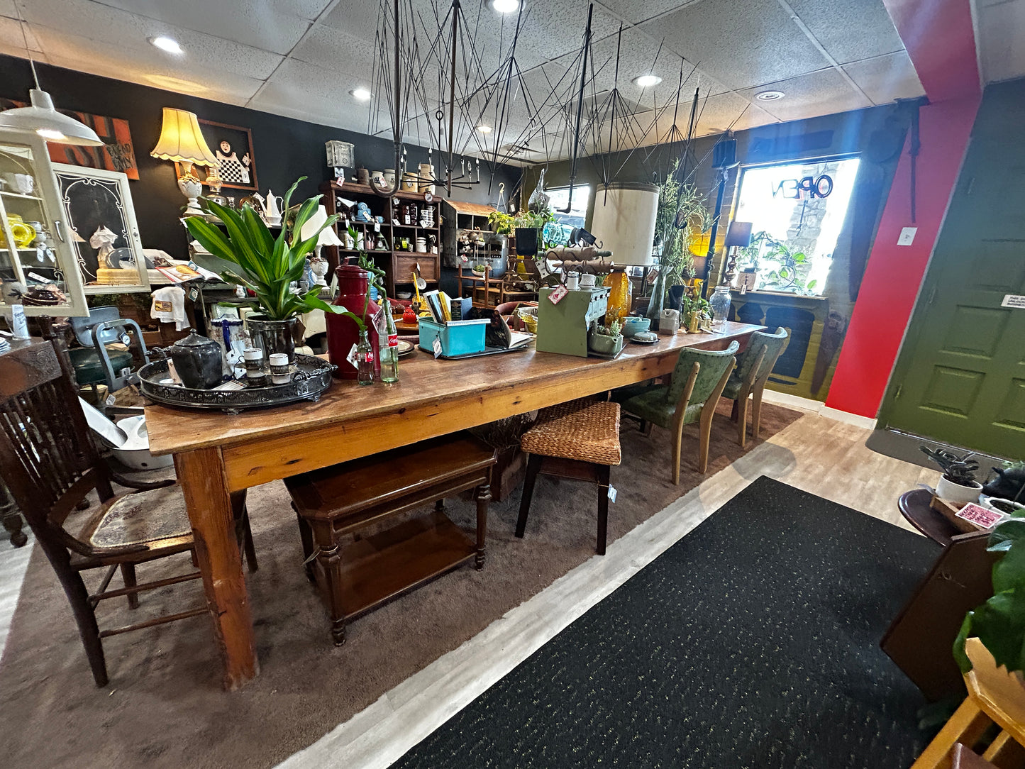 Antique 12FT Workbench/Table-Solid Wood