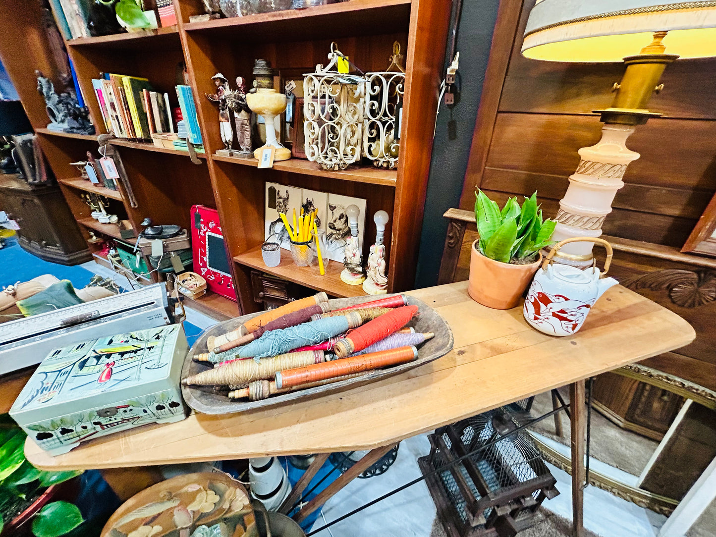 Antique Wooden Folding Ironing Board Table