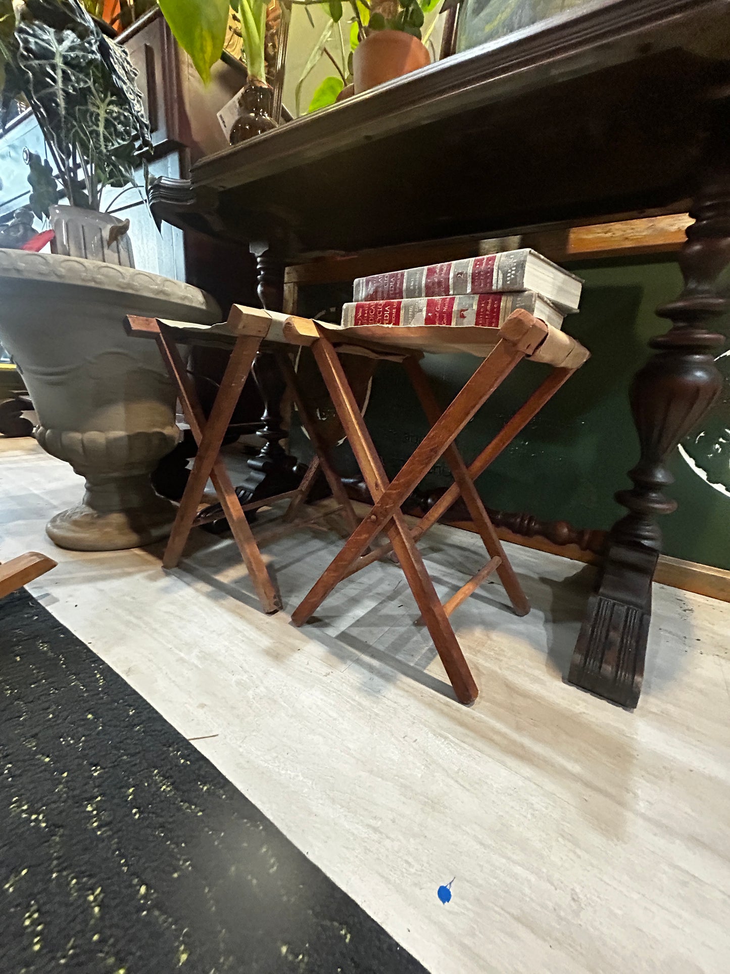 Vintage Canvas Camping Stool