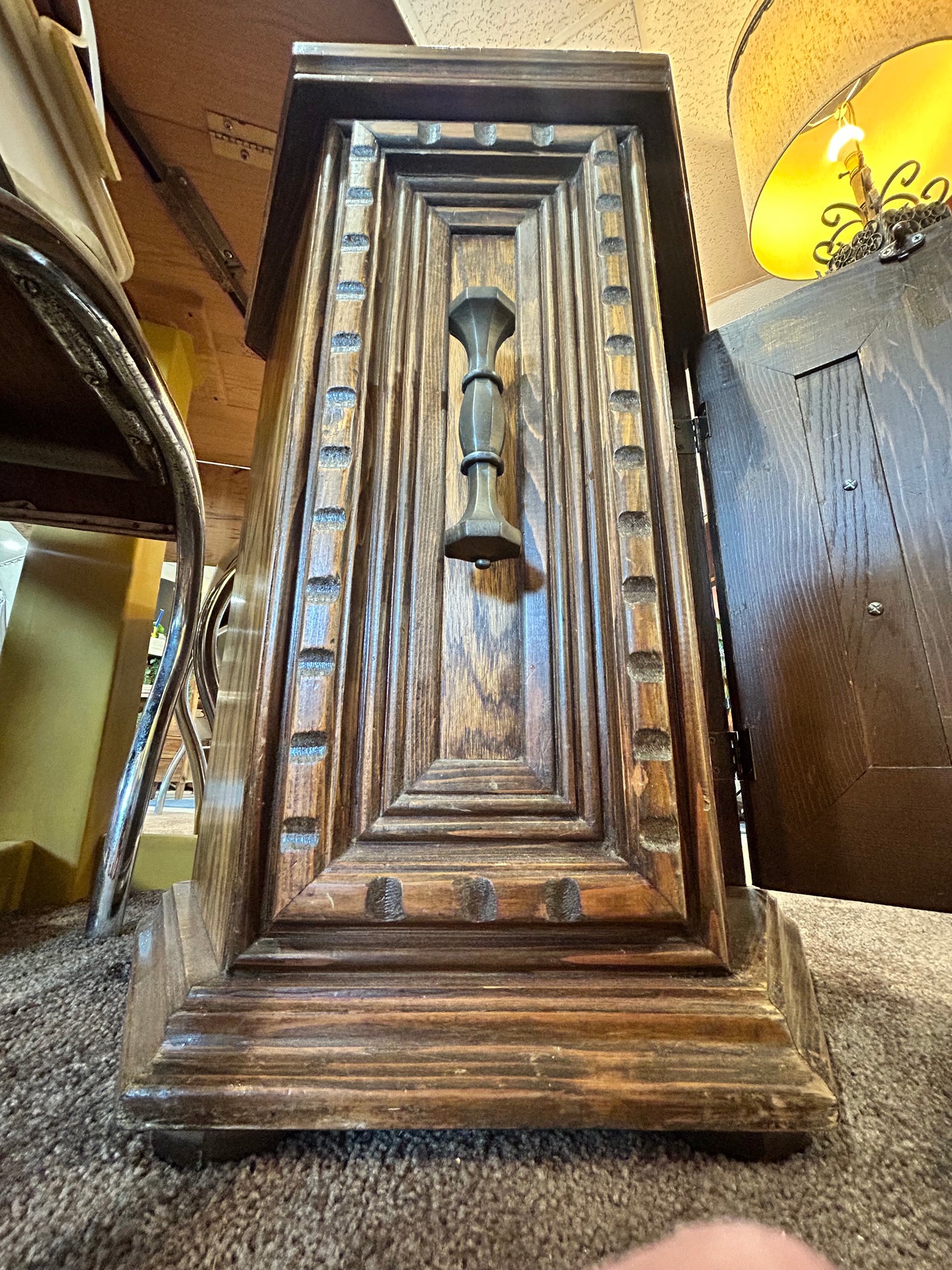 MCM Octagon Side/End Table- Faux Wood