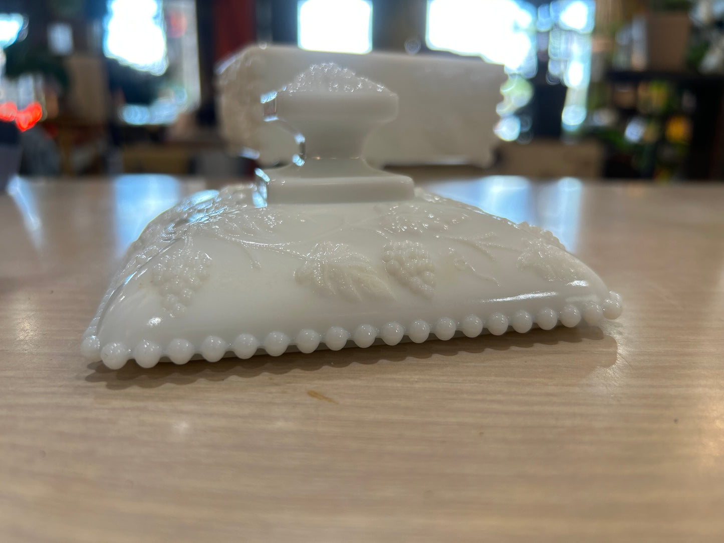 Vintage Westmoreland Beaded Square Candy Dish