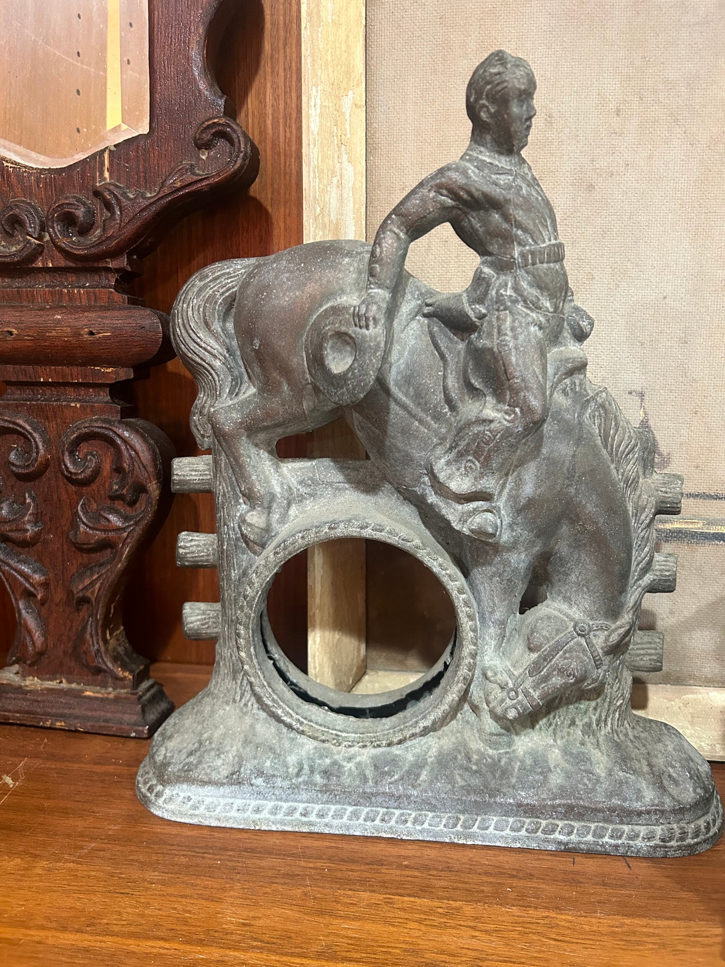 Bunking Bronco Breslin Bronzed Statue- No Clock