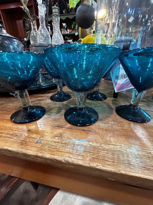 Early 20th Century Italian Handblown Cocktail Glasses- Set of 6