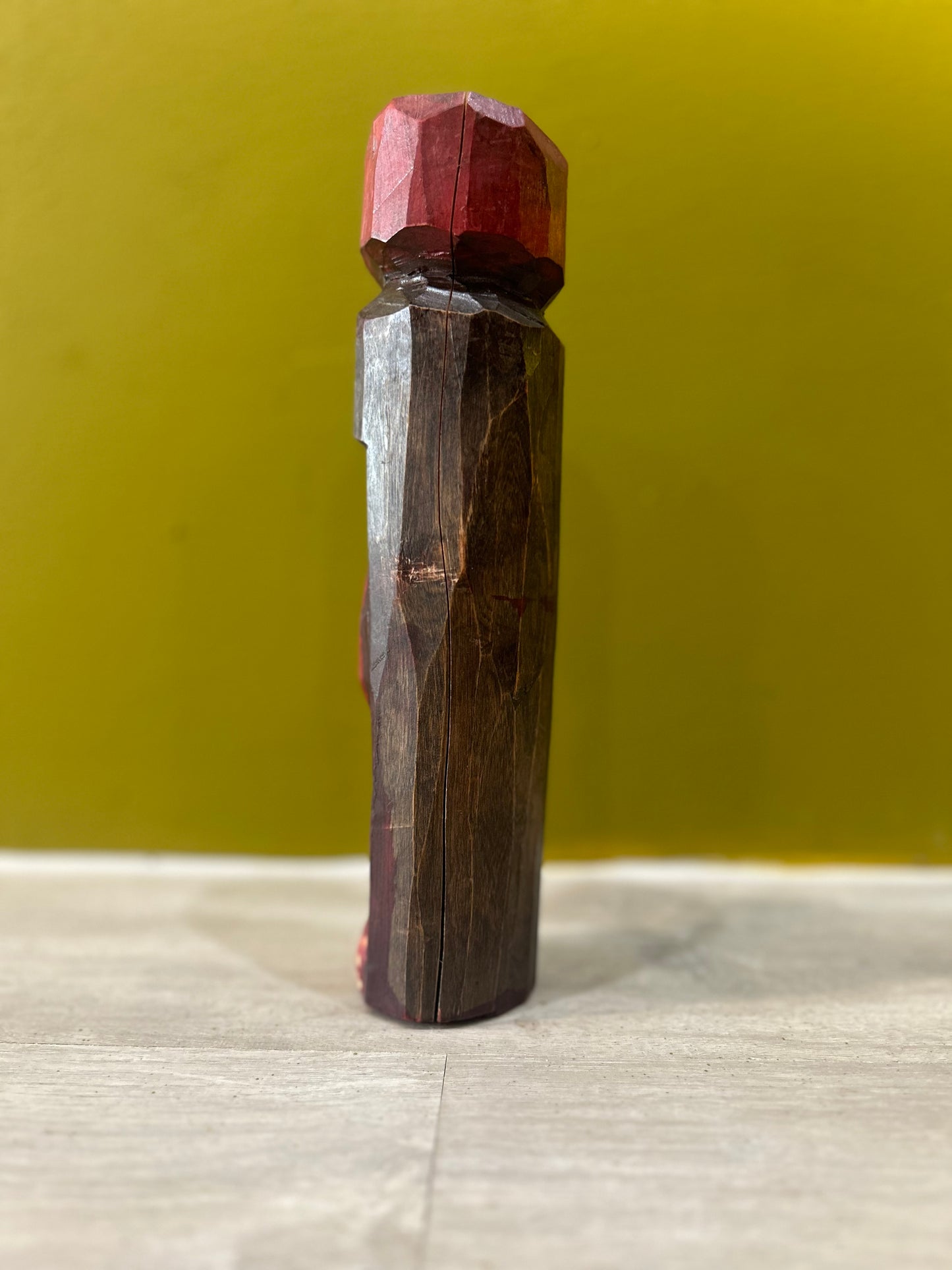 Vintage Hand Carved Jamaican Reggae Woman- Wooden