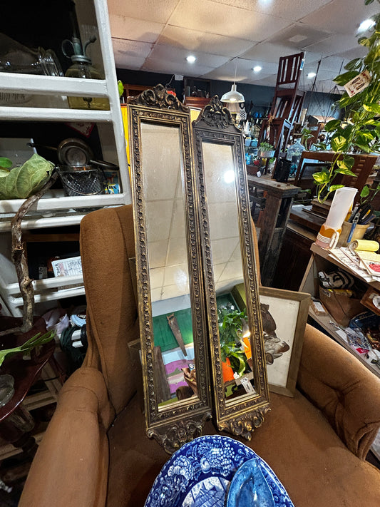 Vintage Pair of Long Narrow Wall Mirrors