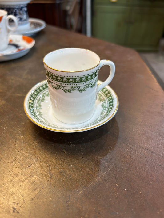 Royal Worcester England Demitasse Teacup and Saucer Set