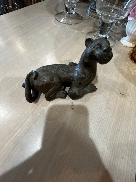 Bronze Reclining Tiger-Museum Of Metropolitan Arts Zhou Dynasty Tiger- 1987