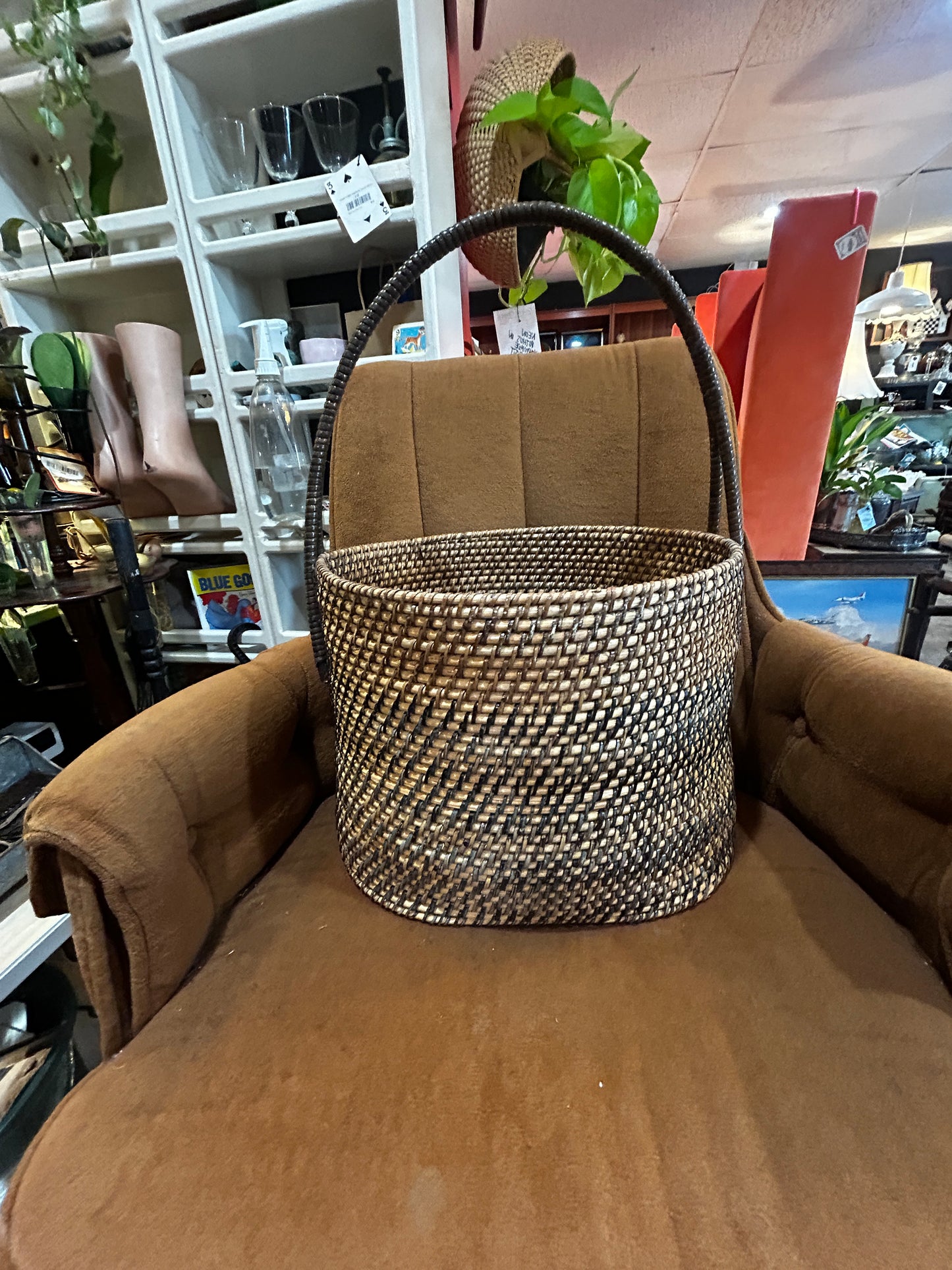 Sturdy Handwoven Basket with Handle