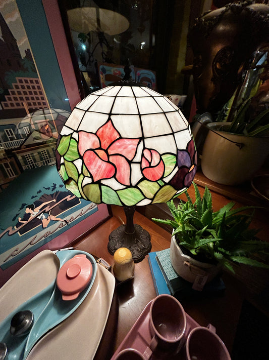 Tiffany Style Lead Stained Glass Lamp