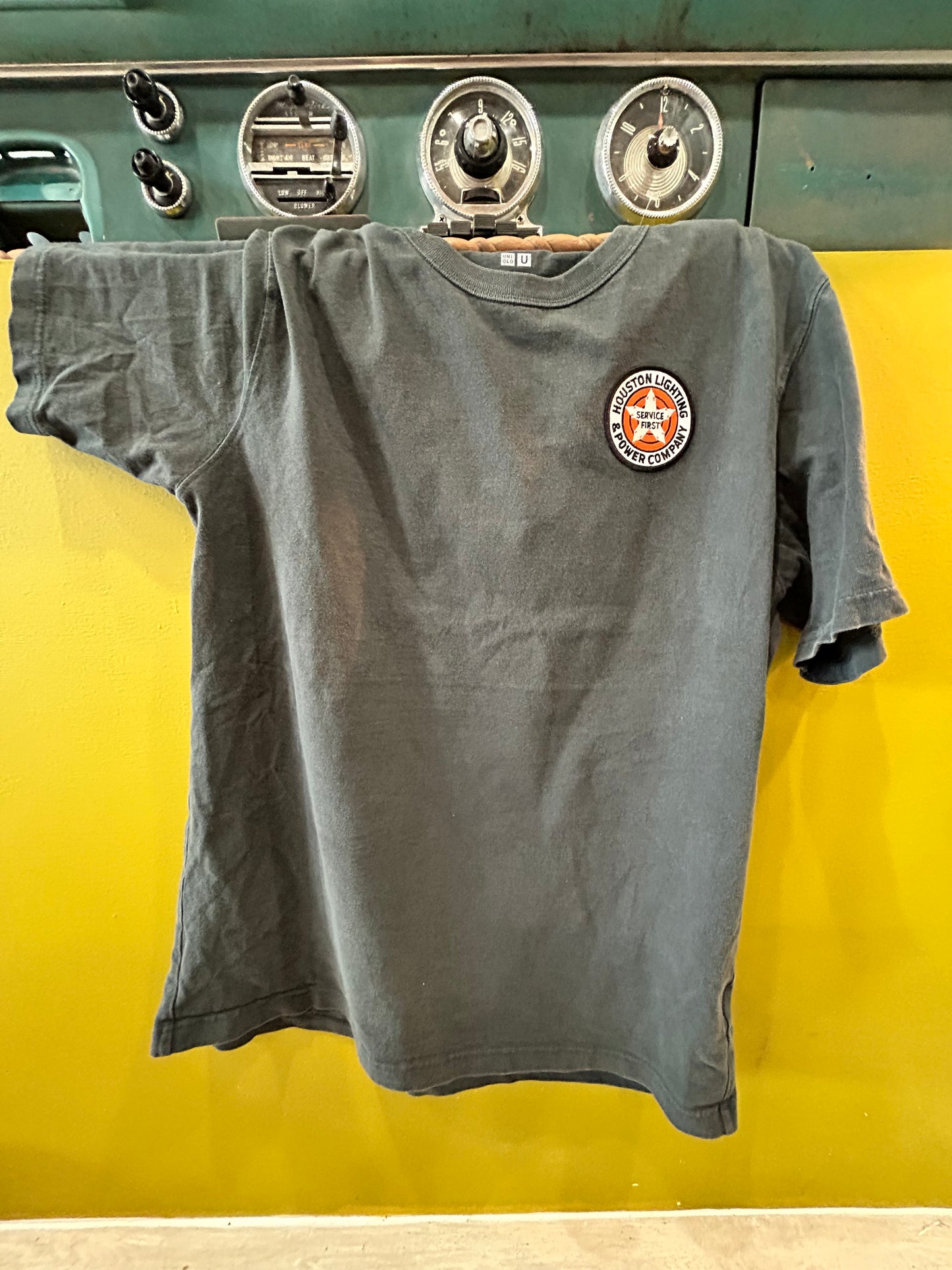 Vintage HL&P Patch Shirt- Faded Black L