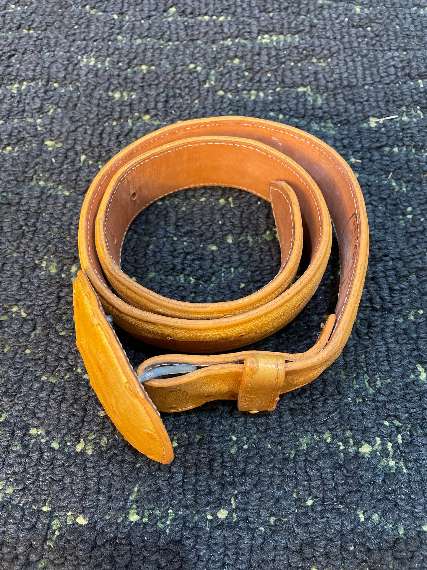 Vintage Ostrich Belt- Made in Mexico Size 28- Very Small