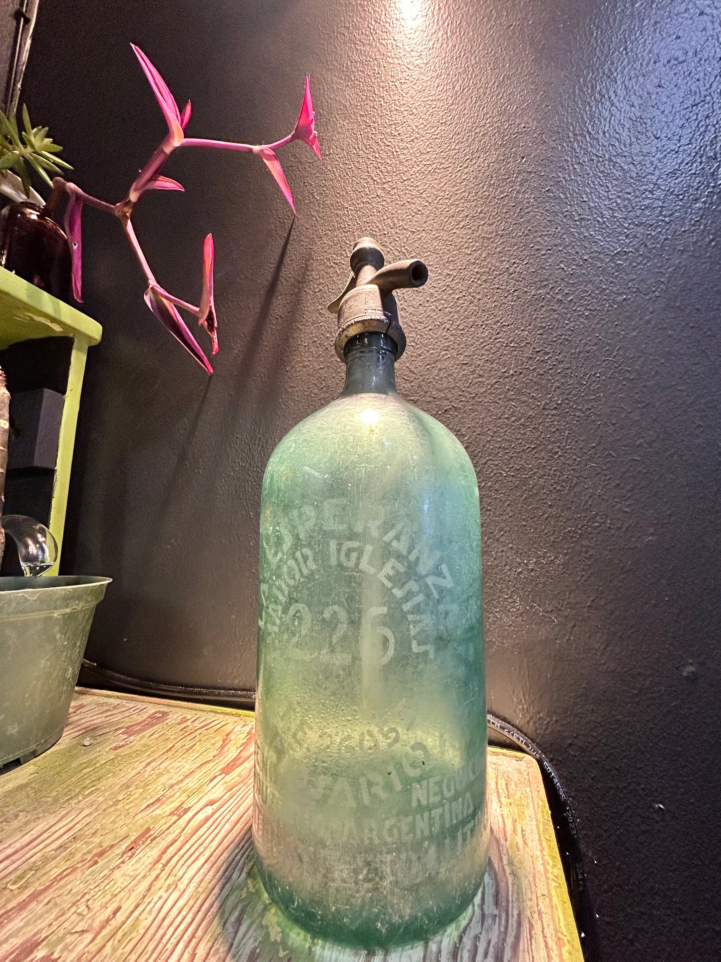 Vintage 1930’s Aqua Glass Seltzer Bottles