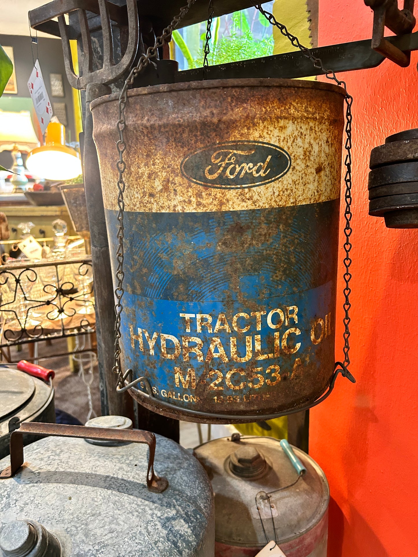 Vintage Ford Tractor Hydraulic Oil Can- 5 Gallon Planter5