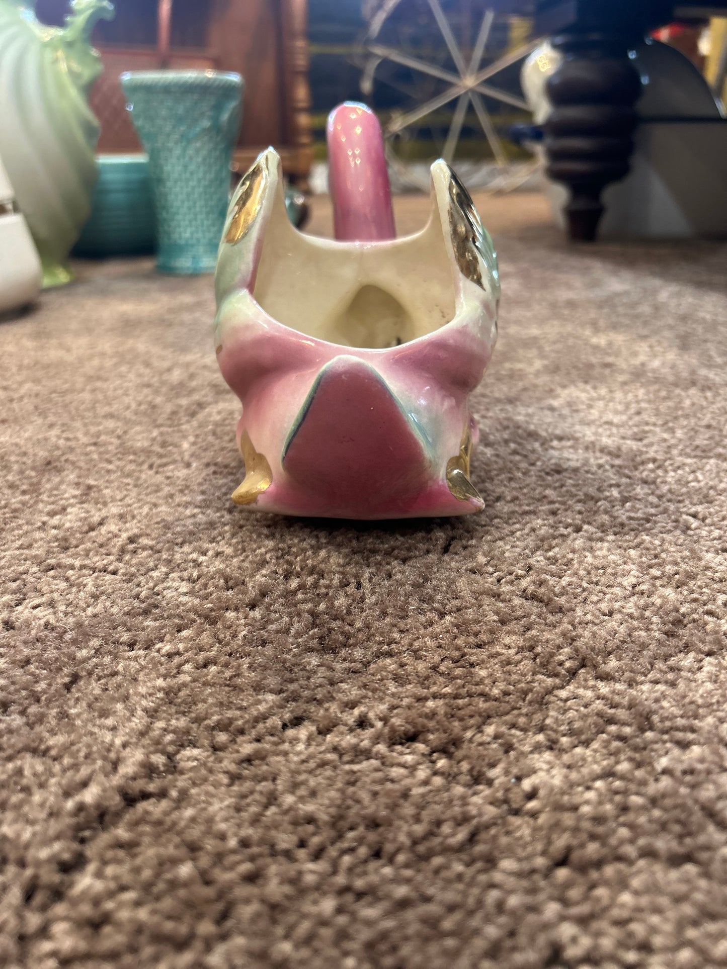 Vintage Colonial China Swan Planter