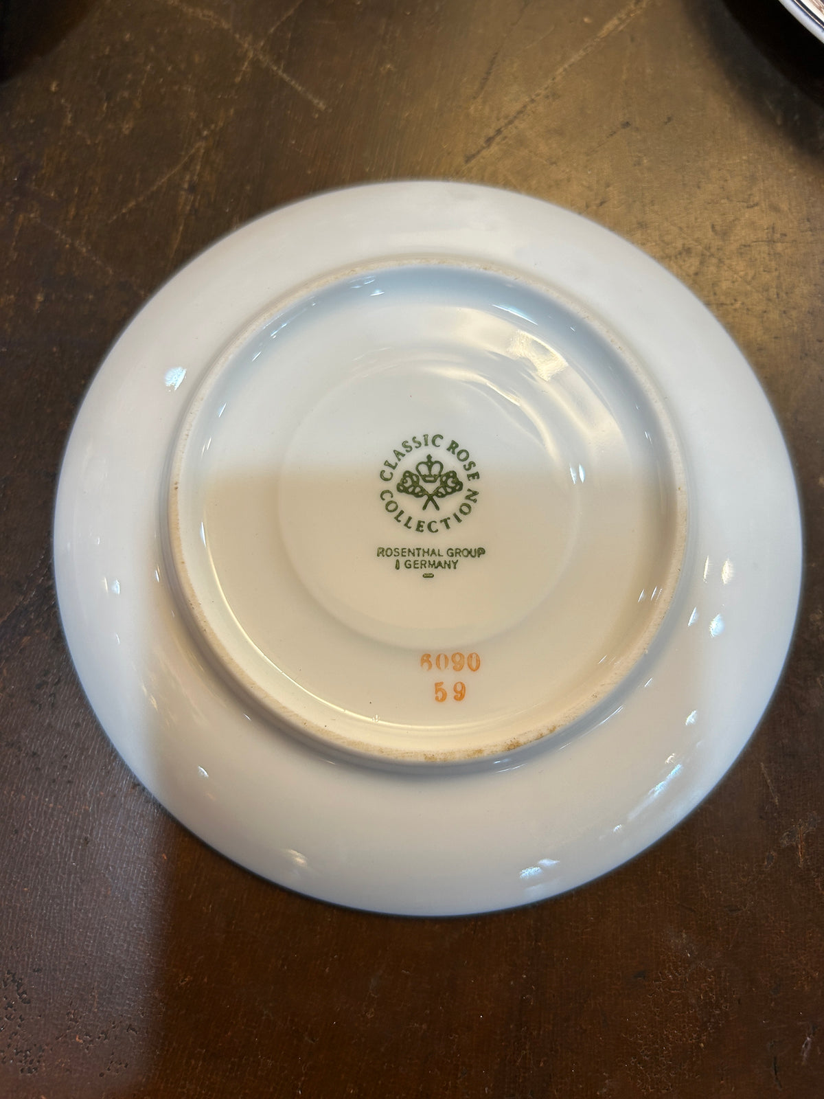 Rosenthal Classic Rose Collection- Teacup and Saucer Set – Blue Goose