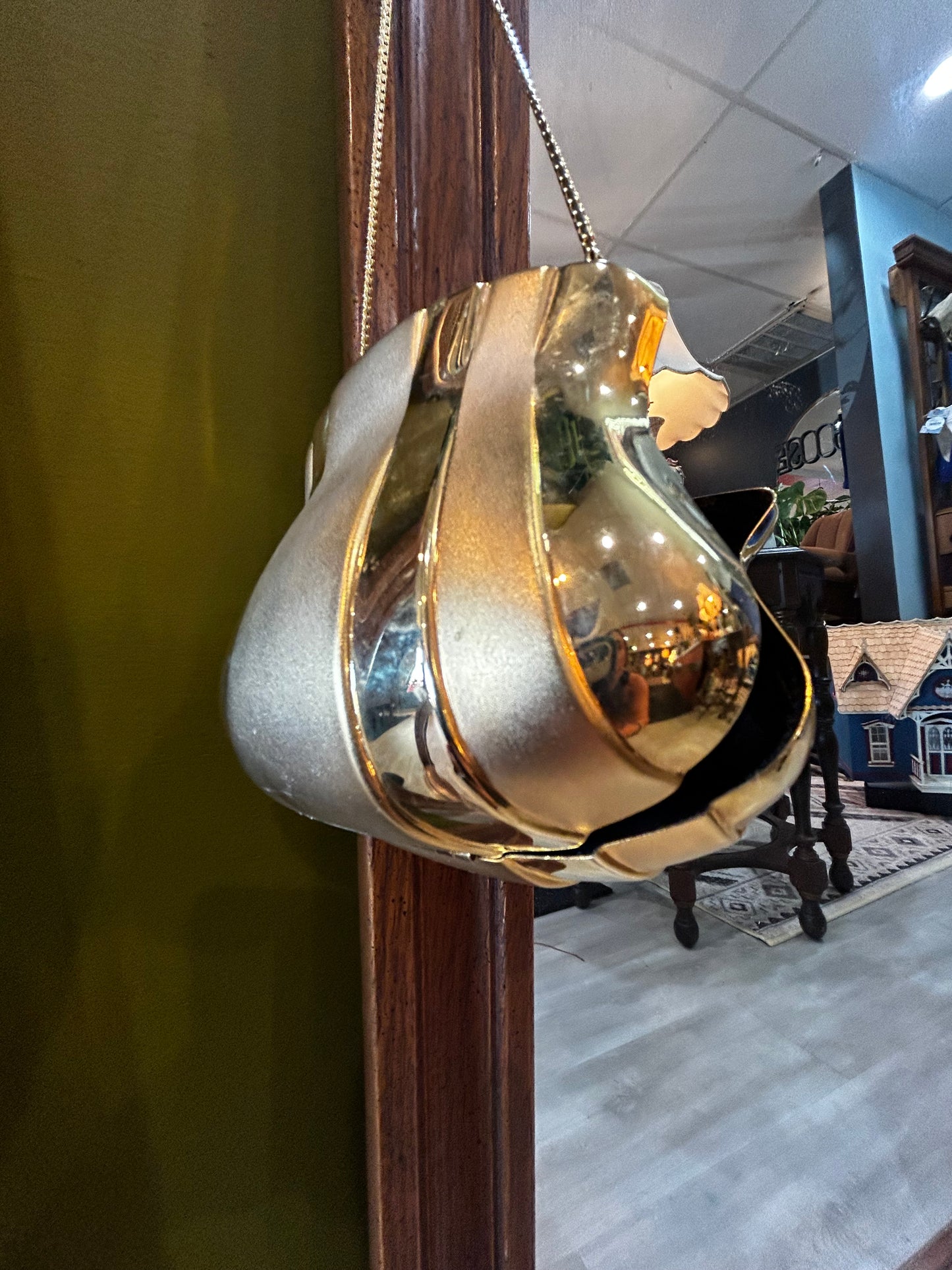 Vintage Golden Evening Bag- Golden Chain