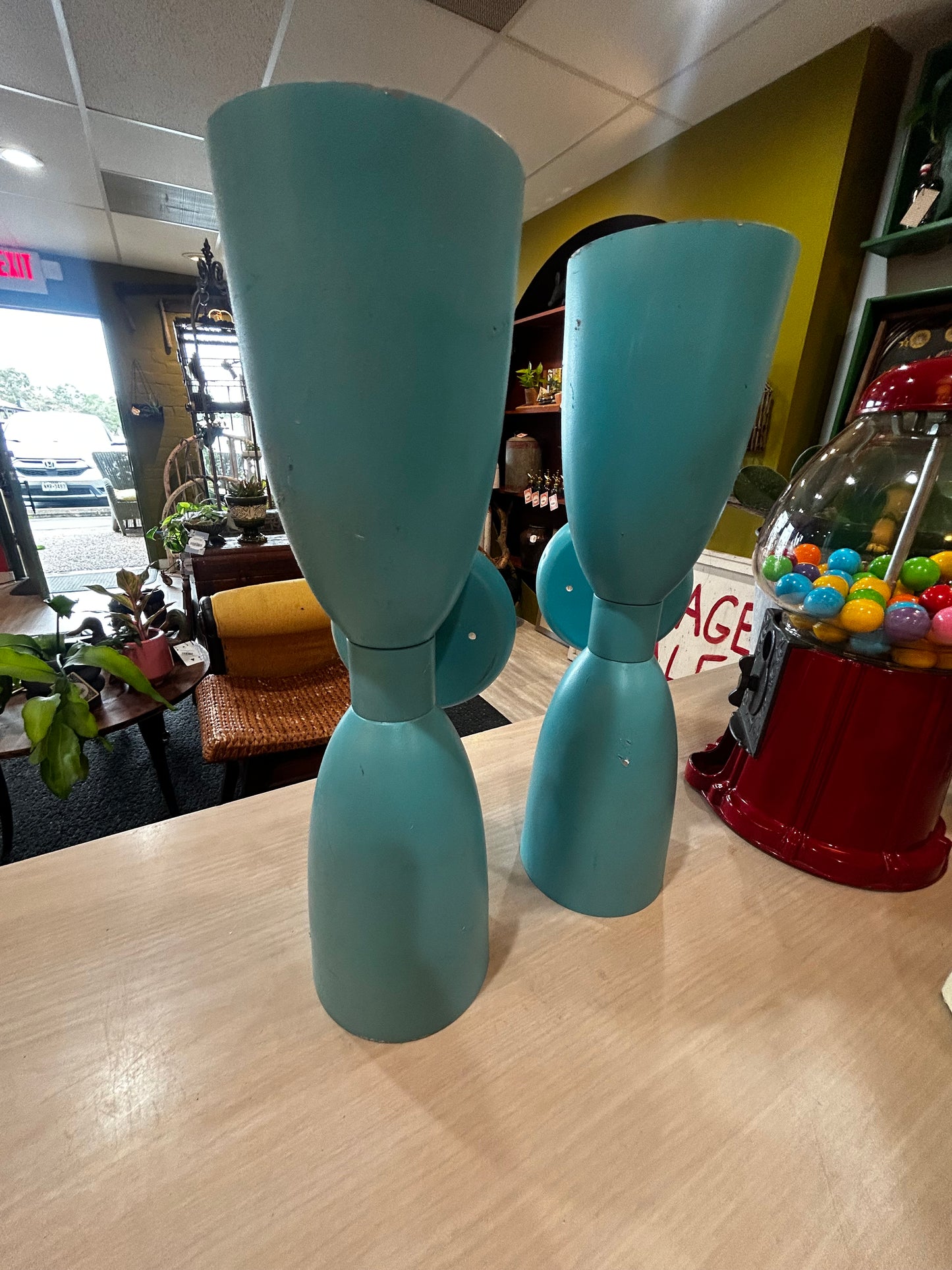 Teal MCM Light Fixtures