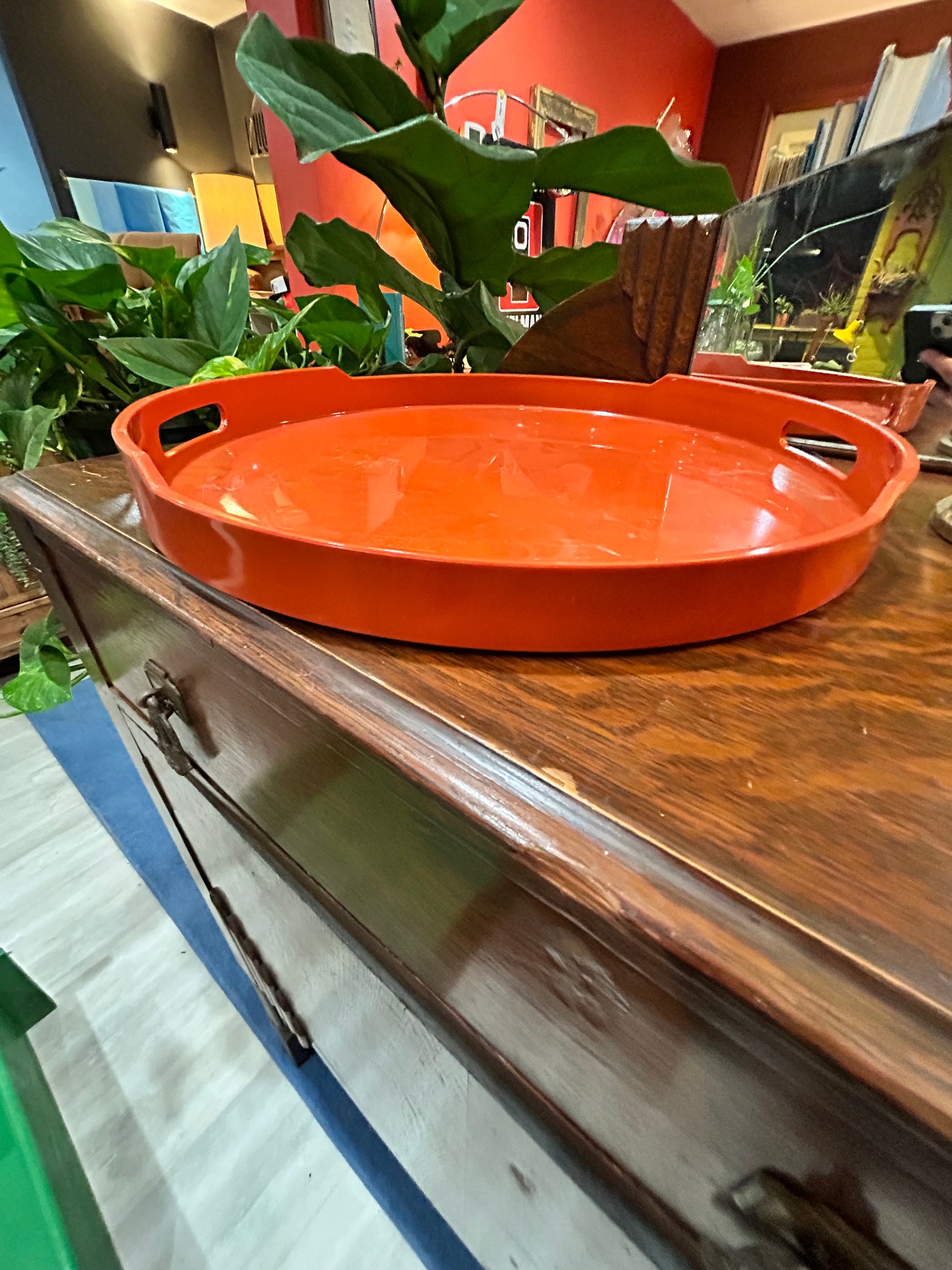 Vintage MCM Ingrid ltd., Chicago Orange Tray