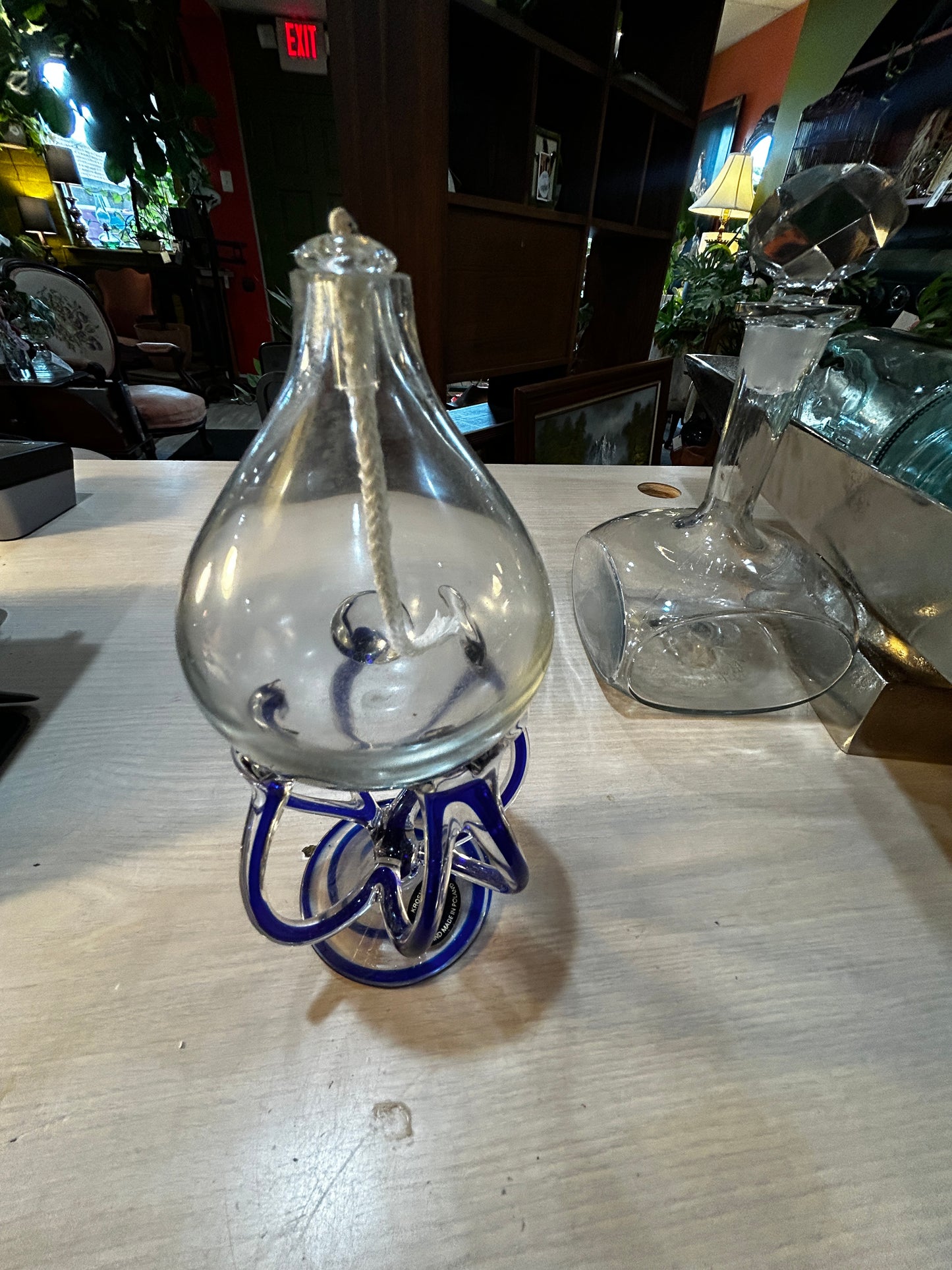 Jozefina Krosno Handblown Oil Lamp