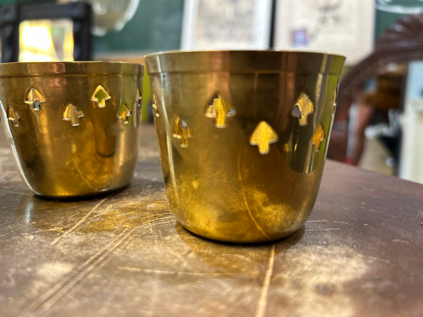 Mid Century German Brass Votive Holders- Set of 4