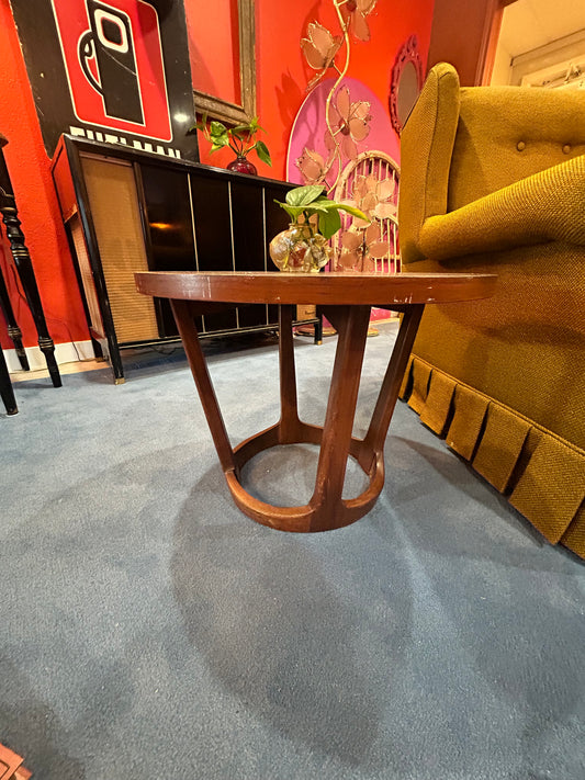 Vintage MCM Lane Round Drum Table