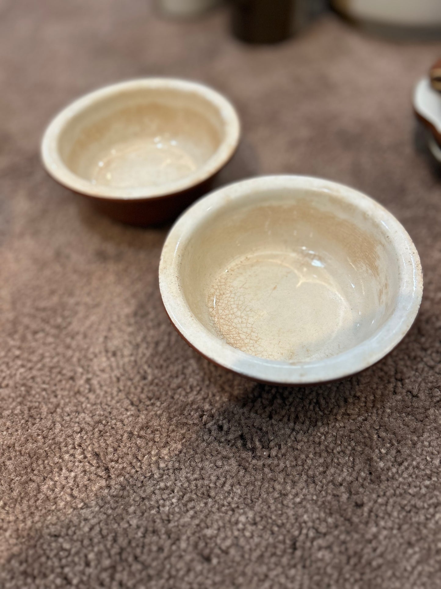 Set of 2 Small Weller Stoneware - Brown