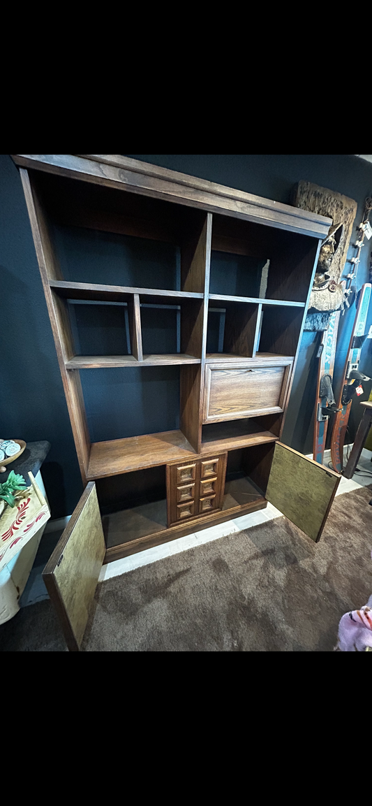 MCM Mixed Use Cabinet- Pull Down Desk/Bar Service