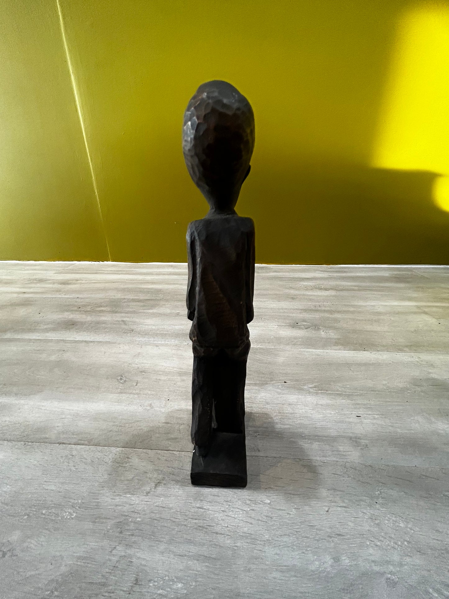 Hand Carved Jamaican Balding Bongo Man - Wooden