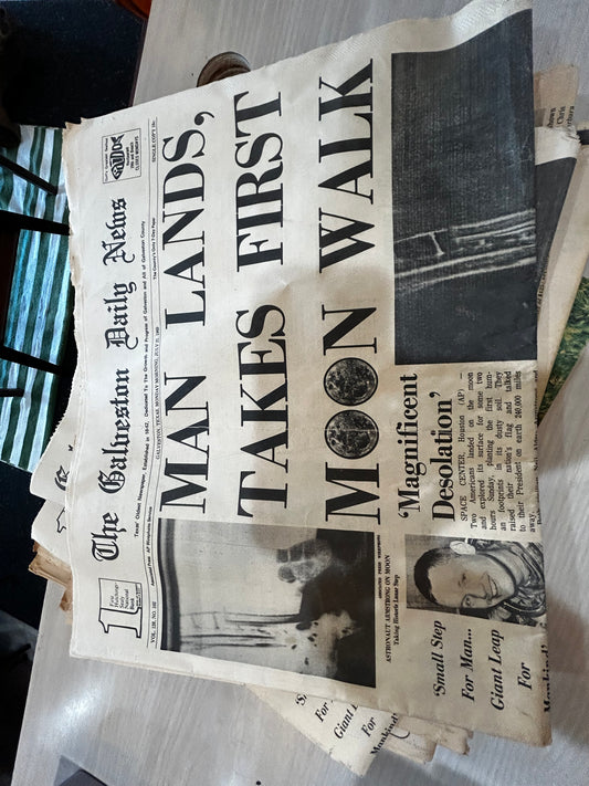 Man Lands/ Walks on Moon GDN Original