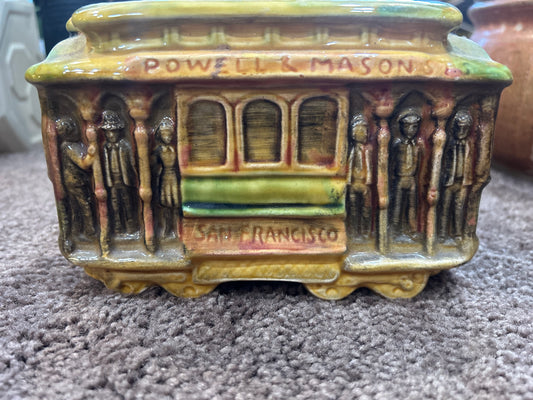 Vintage Powell and Mason Trolly Car Planter