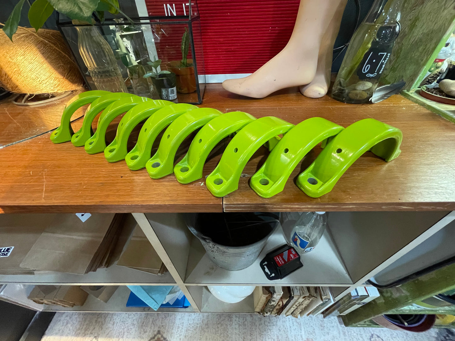 HUGE HANDLES- Lime Green