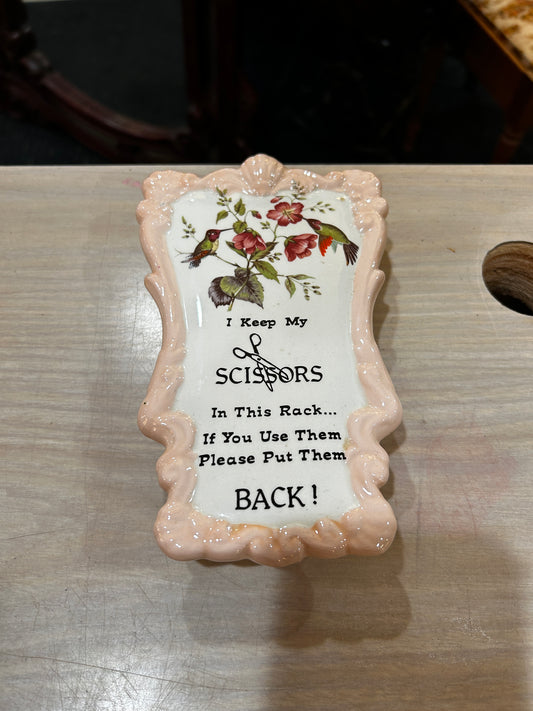 Vintage Scissor Holder-Wall Rack
