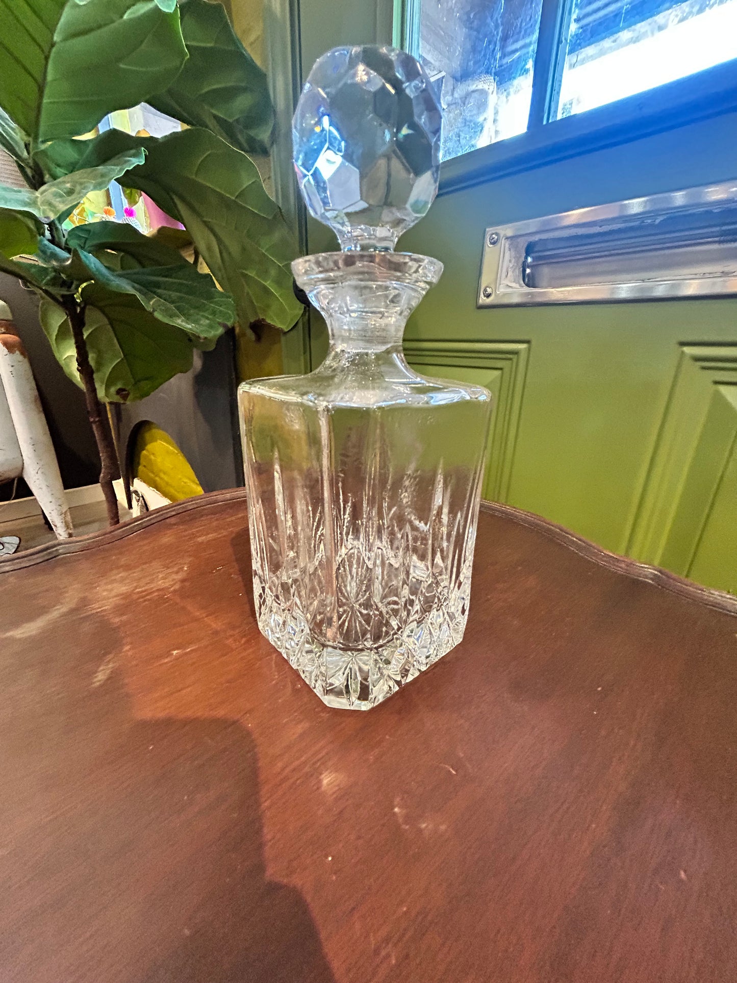 Block Cut Glass Decanter- Poland