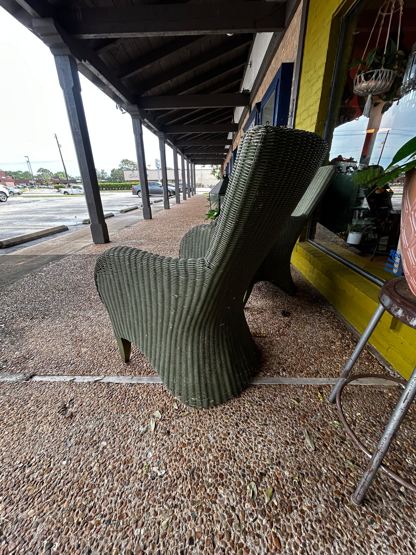 Vintage Rattan Chair- Green