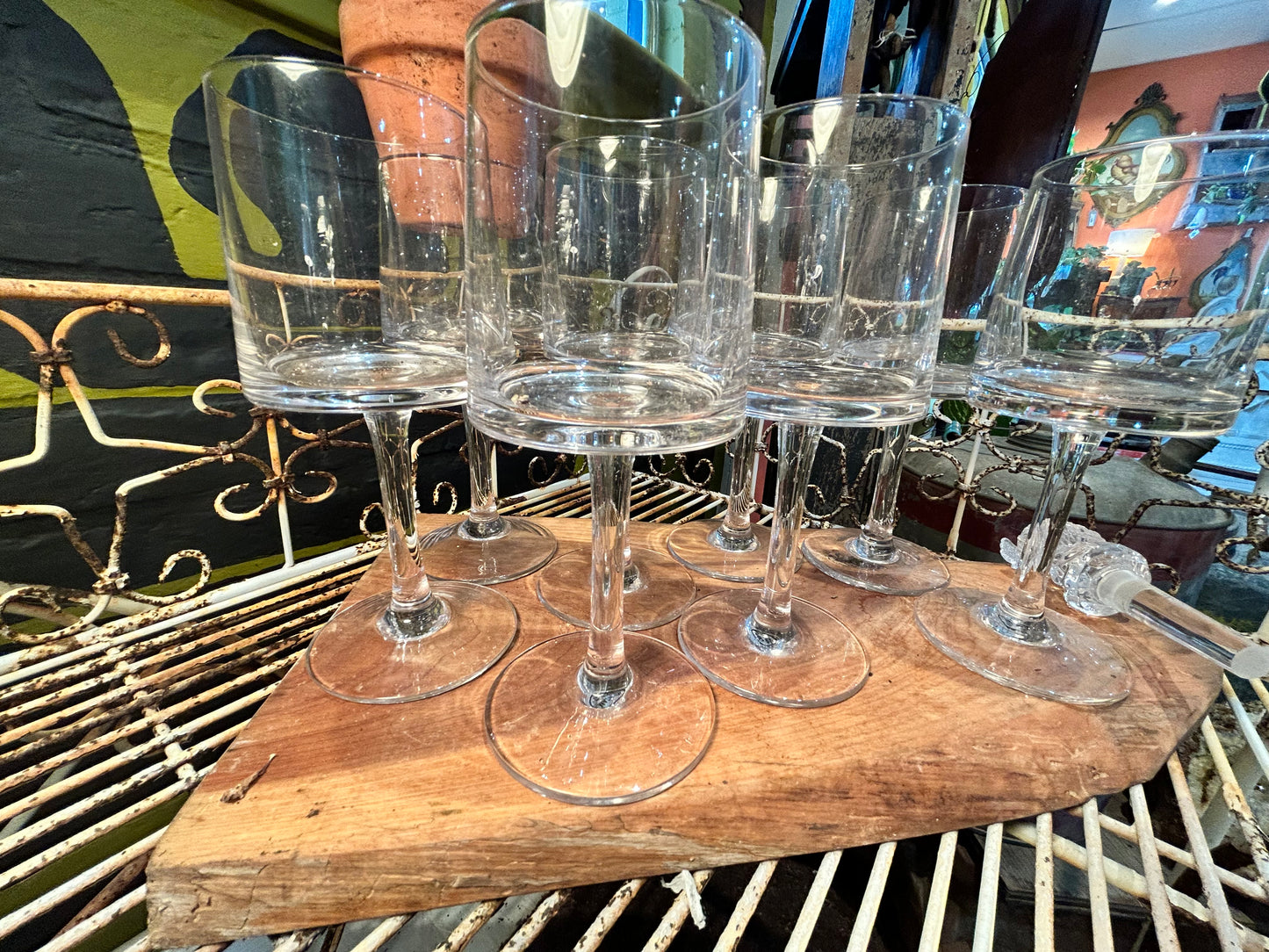 Mid Century Designed Wine Glasses- Set of 8