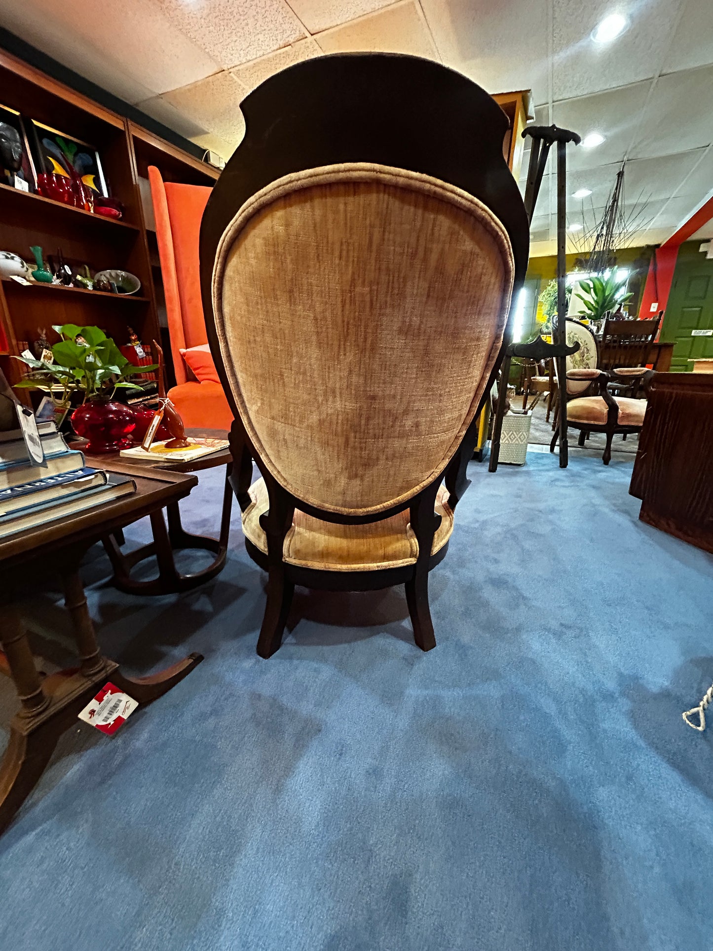 Set of 2 Pink Velvet Mahogany Needlepoint Parlour Chairs